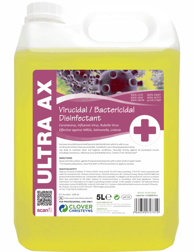AX Ultra Virucidal Disinfectant Cleaner 5 Litres